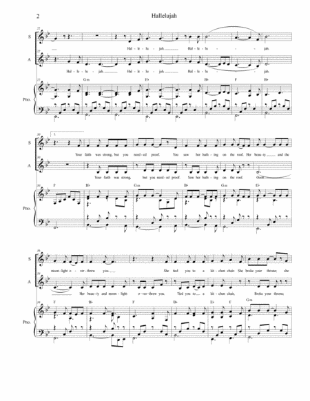 Hallelujah Duet For Soprano And Alto Solo Page 2