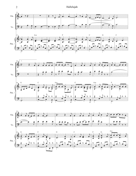 Hallelujah Duet For Violin And Cello Page 2