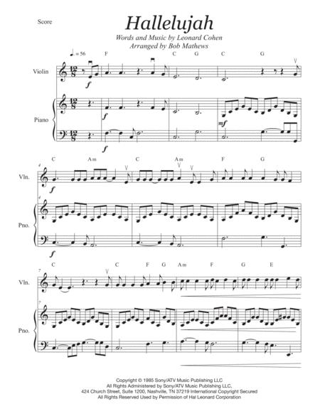 Hallelujah For Violin Solo Page 2