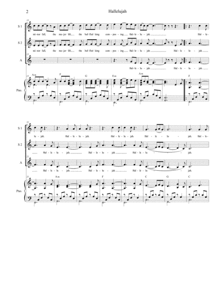 Hallelujah For Vocal Trio Ssa Page 2