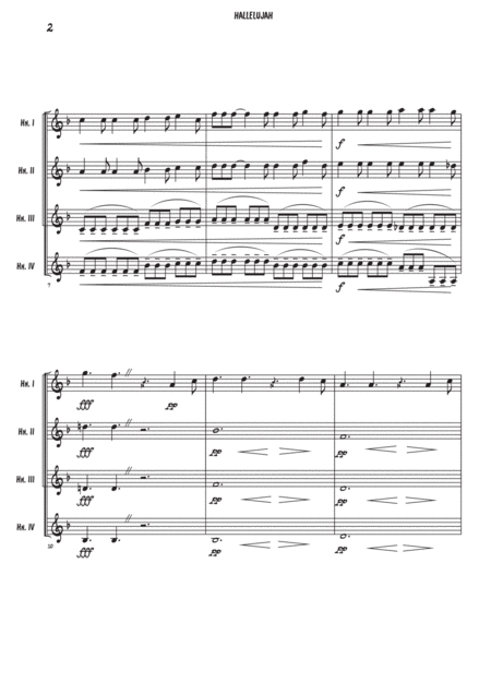 Hallelujah French Horn Quartet Page 2