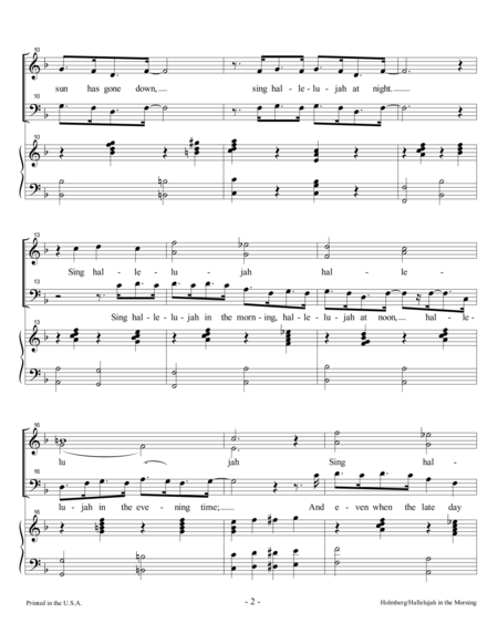 Hallelujah In The Morning Satb Page 2