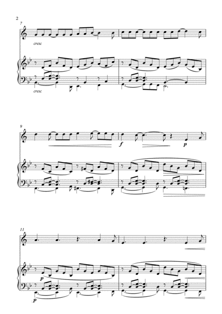 Hallelujah Leonard Cohen Clarinet In Bb Piano Page 2