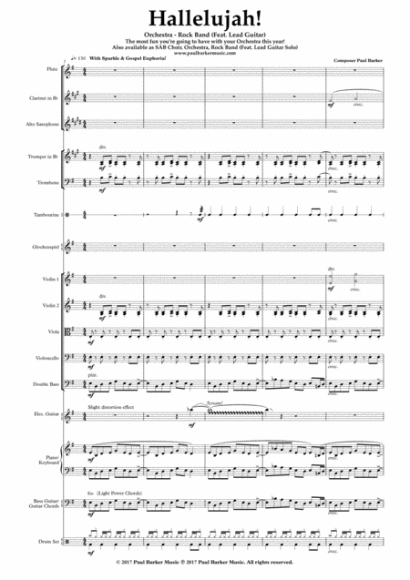 Hallelujah Orchestra Band Version Score Parts Page 2