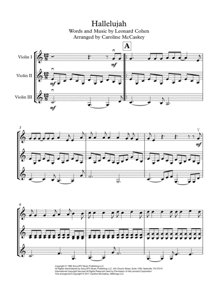 Hallelujah Violin Trio Page 2