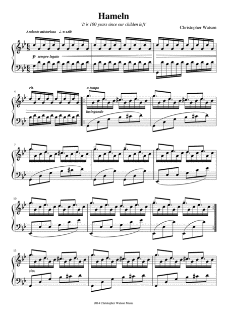 Hameln From Fairy Tale Suite For Solo Piano Page 2