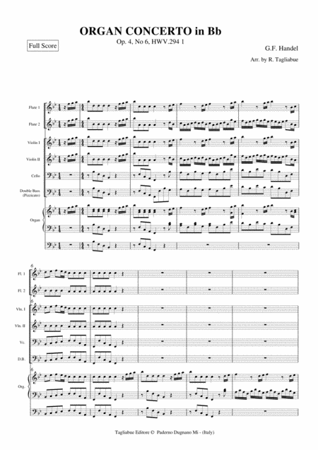 Handel Organ Concerto In Bb Op 4 No 6 Hwv 294 1 Page 2