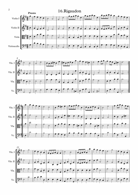 Handel Suite No 3 In G Hwv350 Complete The Water Music Wassermusik String Quartet Page 2