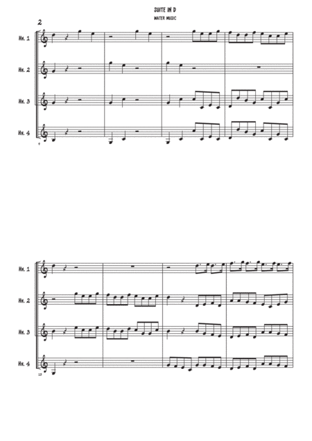 Handels Water Music 1st Movement French Horn Quartet Page 2