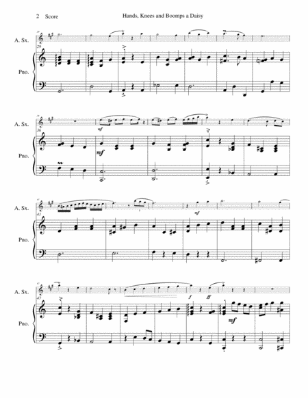 Hands Knees And Boomps A Daisy For Alto Saxophone And Piano Page 2