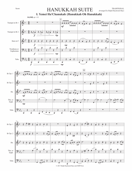 Hanukkah Suite For Brass Quintet Page 2