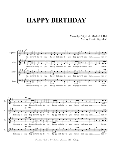 Happy Birthday For Satb Choir Page 2