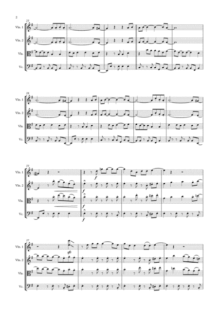 Happy For String Quartet Page 2