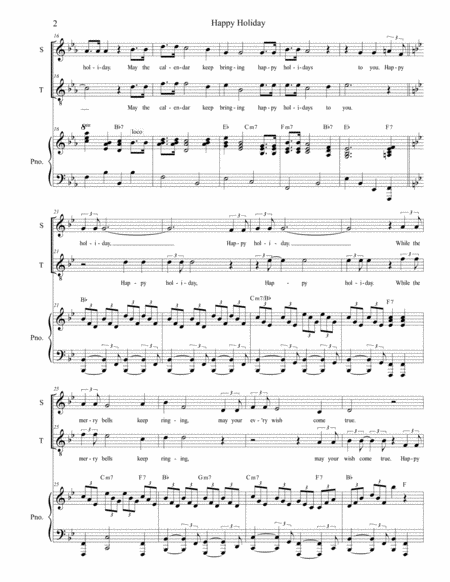 Happy Holiday Duet For Soprano And Tenor Solo Page 2