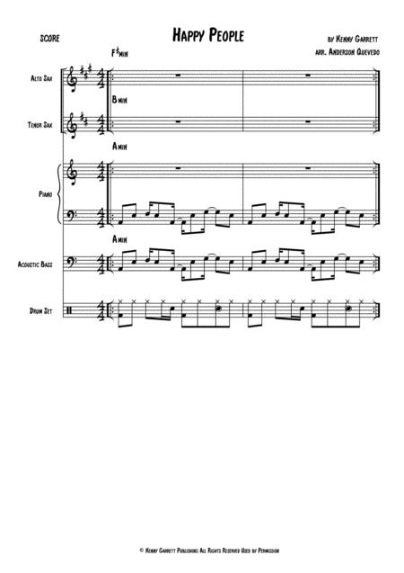 Happy People Kenny Garrett Band Score Alto Sax Tenor Sax Piano Bass Drums Score And Individual Parts Page 2