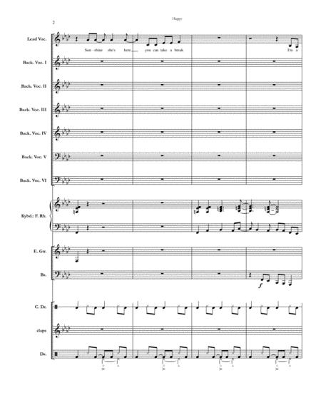 Happy Pharrell Williams Full Score Set Of Parts Page 2