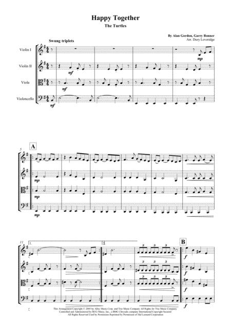Happy Together The Turtles String Quartet Page 2