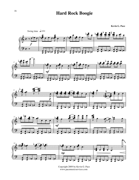 Hard Rock Boogie Original Piano Solo Page 2