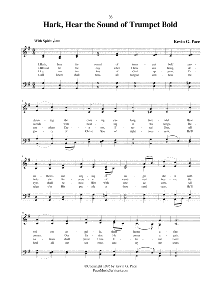 Hark Hear The Sound Of Trumpet Bold An Original Hymn For Satb Voices Page 2