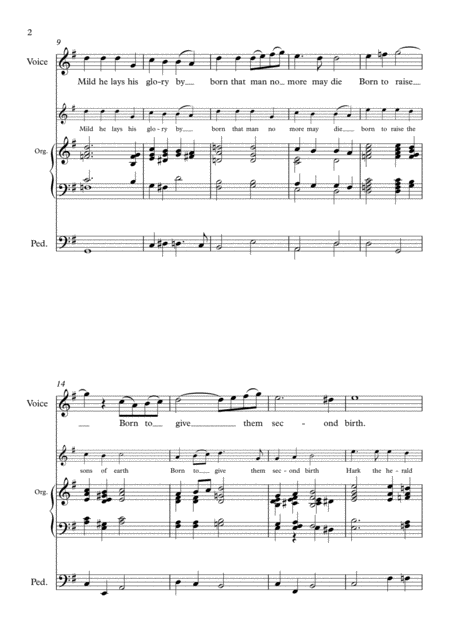 Hark The Herald Angels Sing Last Verse Arrangement With Descant Page 2