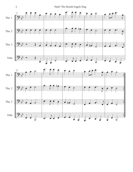 Hark The Herald Angels Sing Low Brass Quartet Page 2