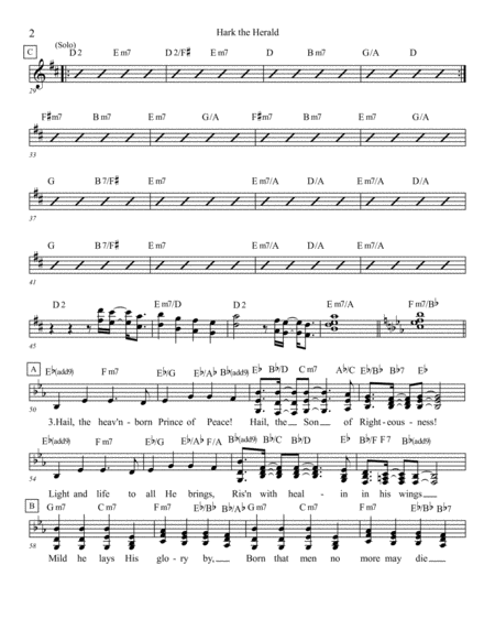 Hark The Herald Angels Sing With Lyrics Vocal Parts Page 2