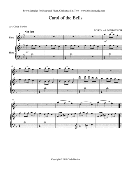 Harp And Flute For Christmas Set 2 Five Arrangements For Harp And Flute Page 2