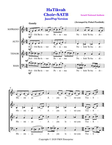 Hatikvah For Choir Satb Video Page 2