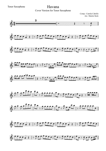 Havana Cover Version For Tenor Soprano Saxophone Page 2