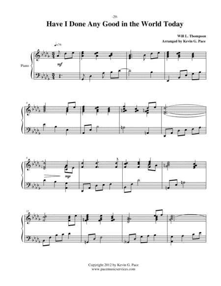 Have I Done Any Good In The World Today Piano Solo Arrangement Page 2