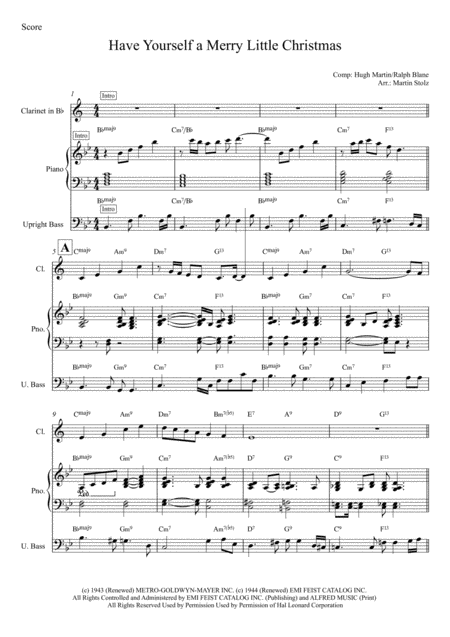 Have Yourself A Merry Little Christmas Arranged For Clarinet In Bb And Band Page 2