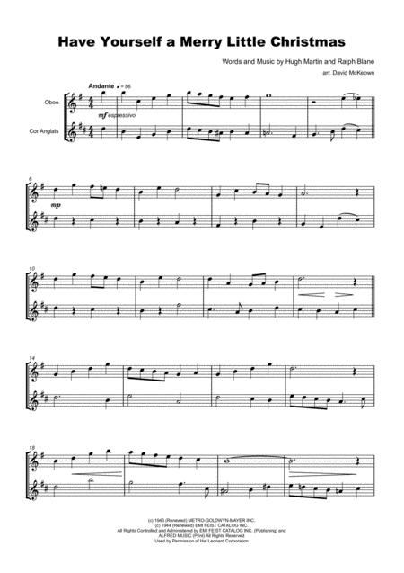 Have Yourself A Merry Little Christmas For Oboe And Cor Anglais Or English Horn Duet Page 2