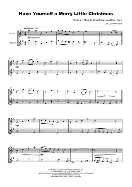 Have Yourself A Merry Little Christmas For Oboe Duet Page 2