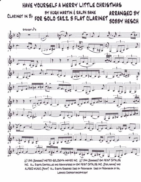 Have Yourself A Merry Little Christmas For Solo Jazz B Flat Clarinet Page 2