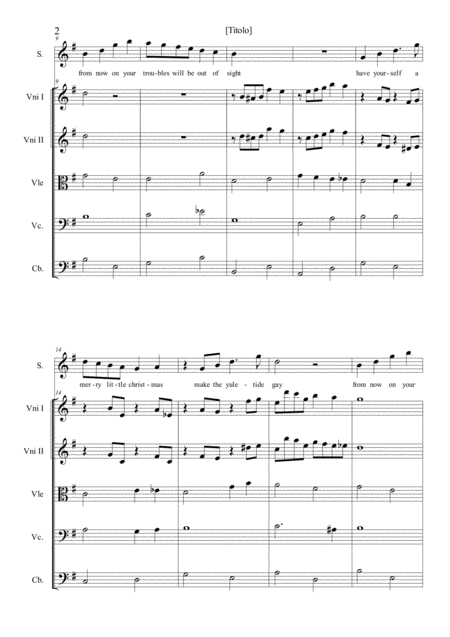 Have Yourself A Merry Little Christmas For Strings And Voice Page 2