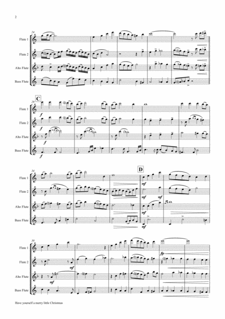 Have Yourself A Merry Little Christmas From Meet Me In St Louis Flute Quartet Page 2