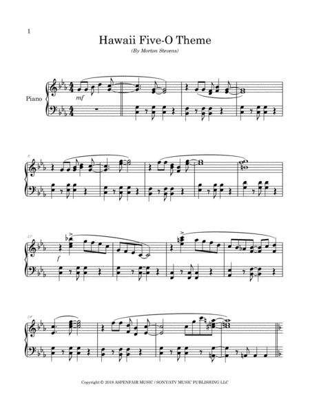 Hawaii Five O Theme Arranged For Piano Solo Page 2