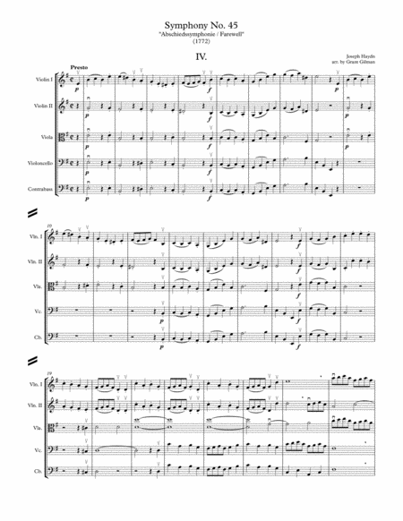 Haydn Farewell Symphony Arranged For String Orchestra Page 2
