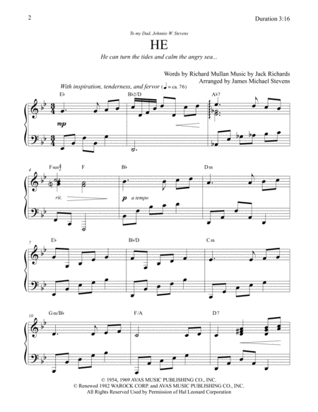 He Inspirational Piano Page 2