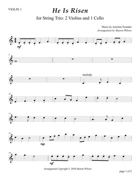 He Is Risen For String Trio 2 Violins And 1 Cello Page 2