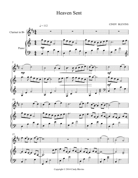 Heaven Sent For Piano And Clarinet Page 2