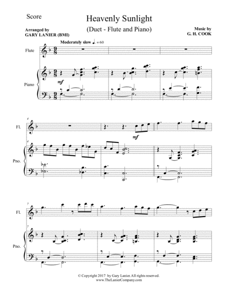 Heavenly Sunlight Duet Flute Piano With Score Part Page 2