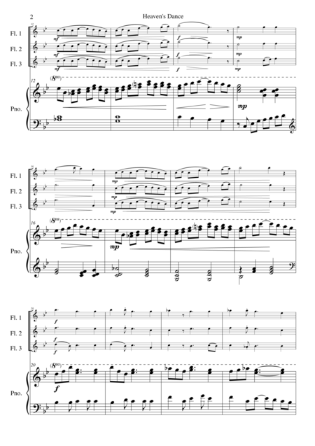 Heavens Dance For Three Flutes And Piano Page 2