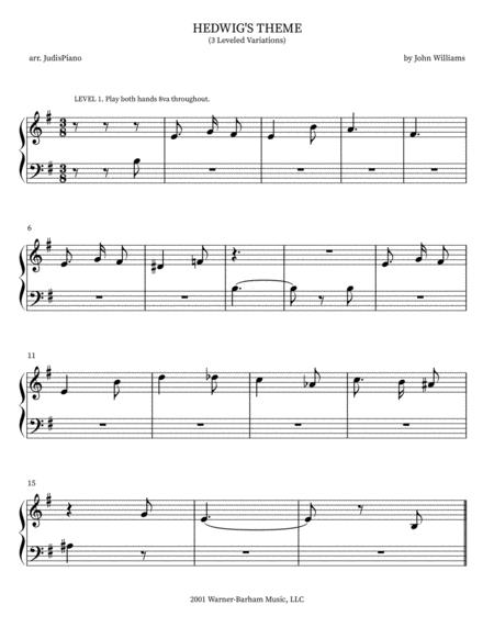 Hedwig Theme 3 Leveled Variations Page 2