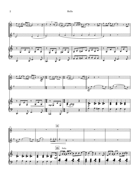 Hello For Piano Trumpet And French Horn Page 2