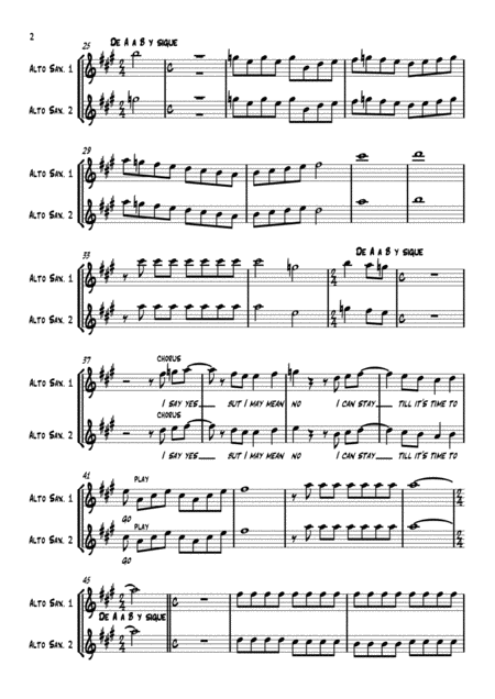 Hello Goodbye The Beatles Two Saxophones Page 2