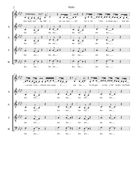 Hello Satb A Capella Page 2