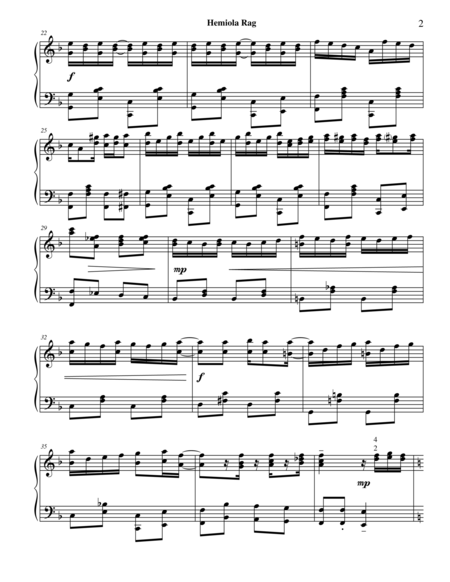 Hemiola Rag From New Ragtime Piano Music Page 2