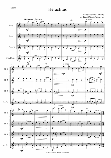 Heraclitus For Flute Quartet 3 Flutes And 1 Alto Flute Page 2