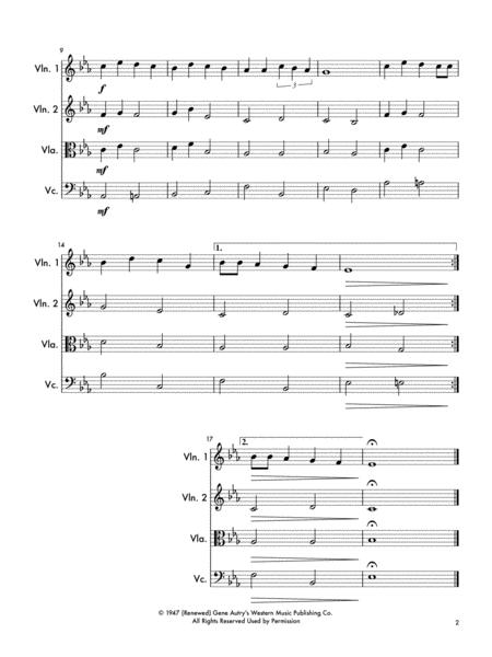 Here Comes Santa Claus String Quartet Page 2